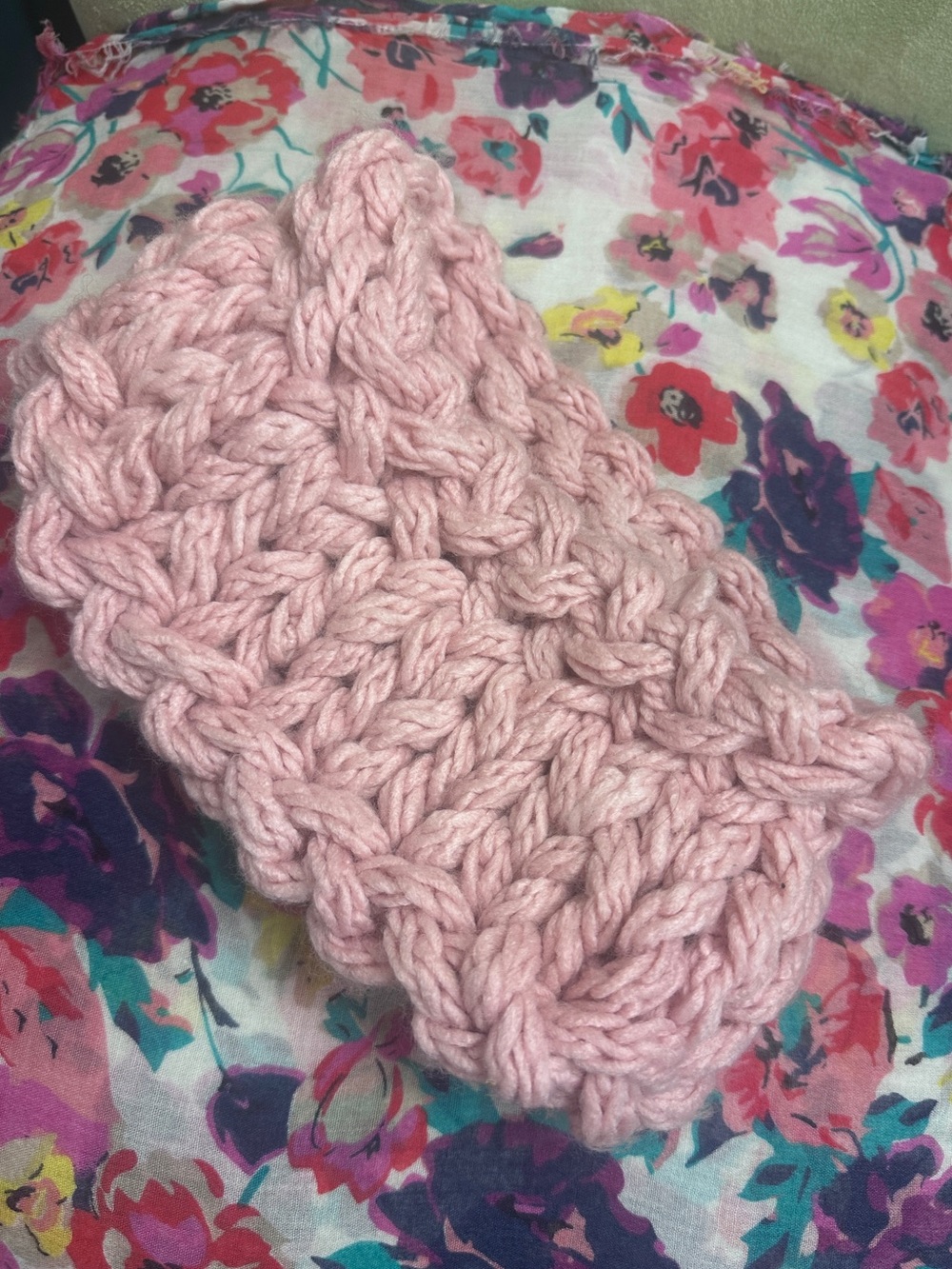 Handmade Pink Chunky Knit Headband